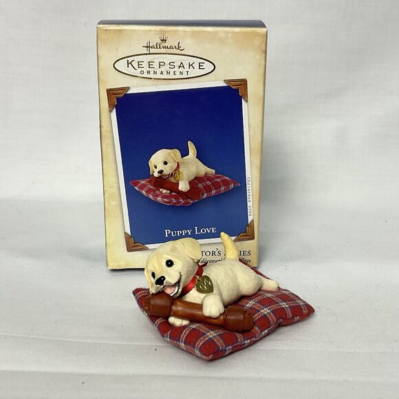 Puppy Love Hallmark Ornament Lot #13 & #14 Dated  2003 2004 Boxer & Lab - Picture 5 of 9